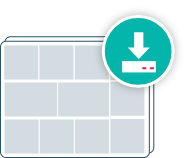 Icon to illustrate downloading a plan