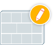 Icon to illustrate filling out a plan